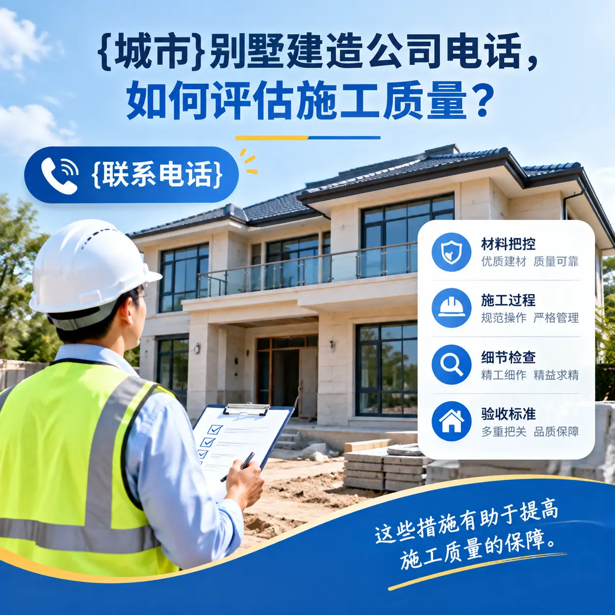 水城别墅建造公司电话,如何评估施工质量?