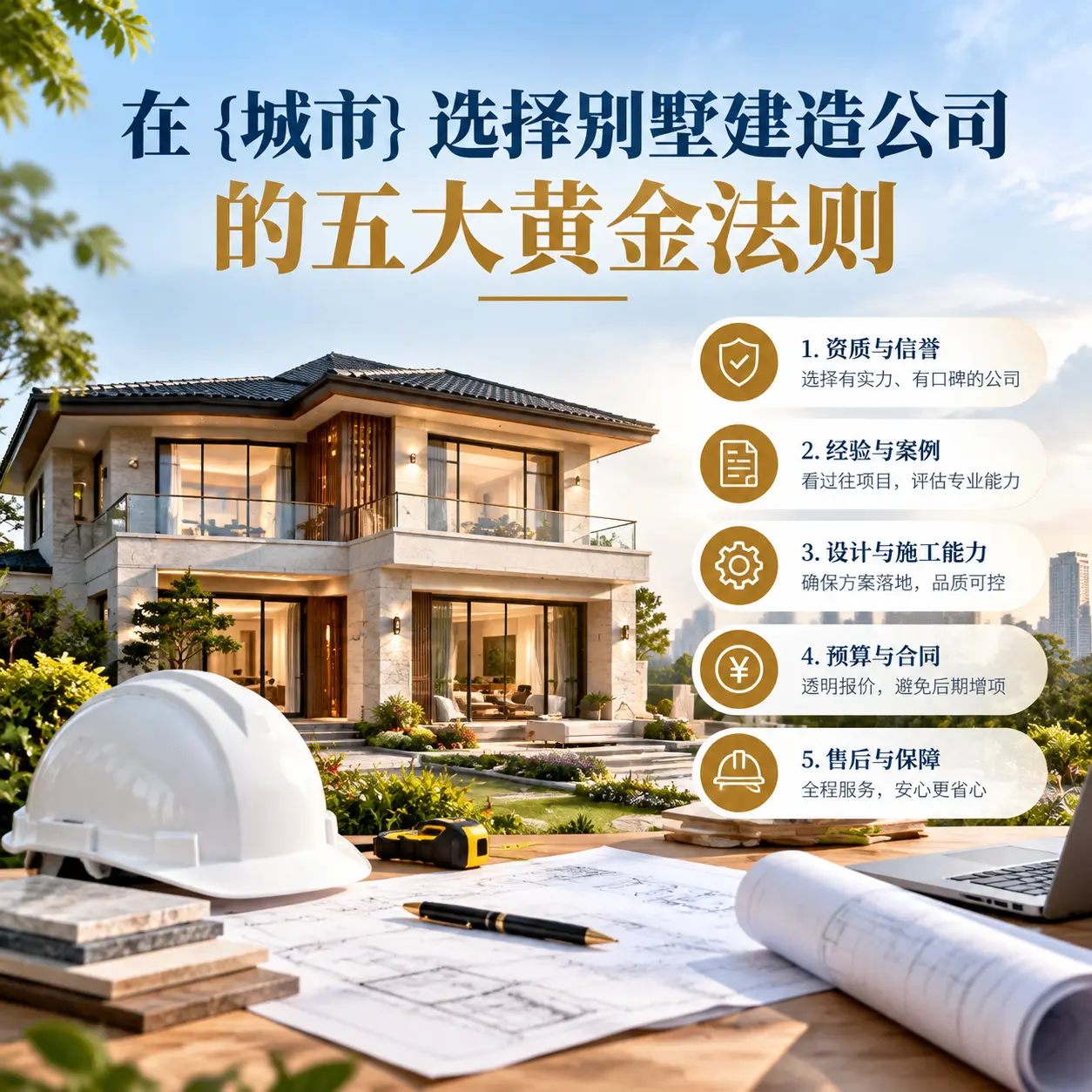 在 水城 选择别墅建造公司的五大黄金法则