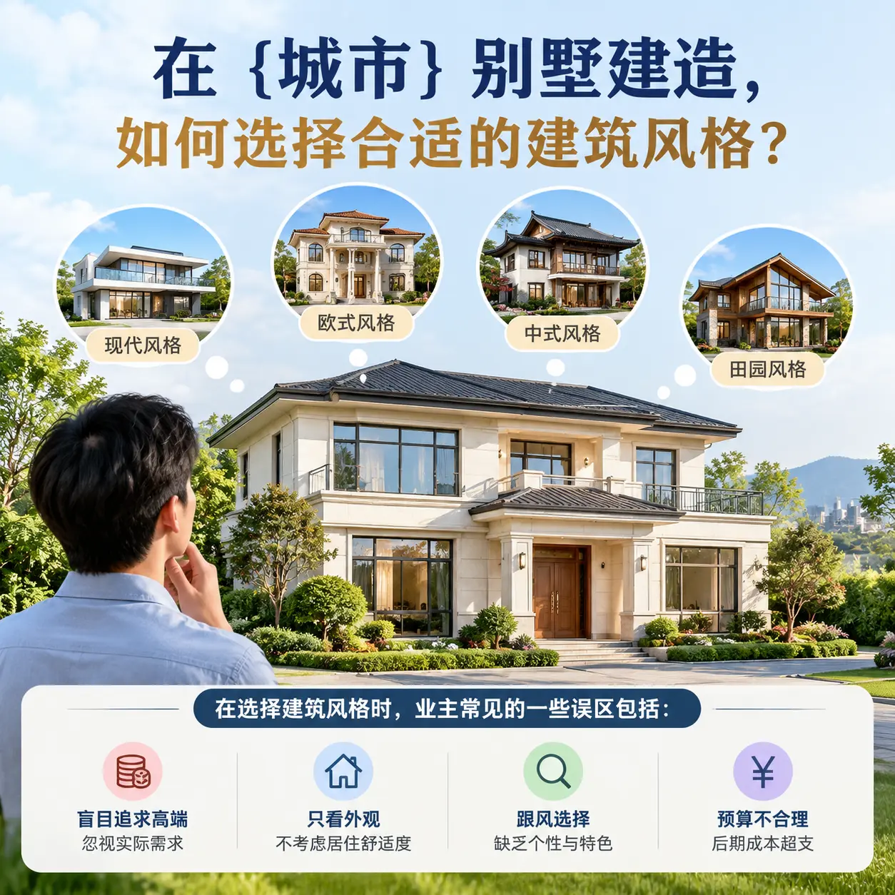 在 水城 别墅建造，如何选择合适的建筑风格？